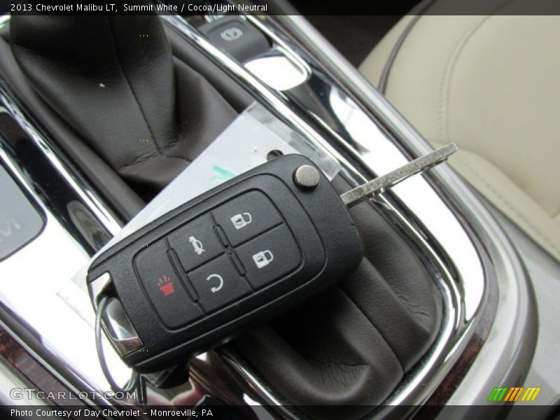 Summit White / Cocoa/Light Neutral 2013 Chevrolet Malibu LT