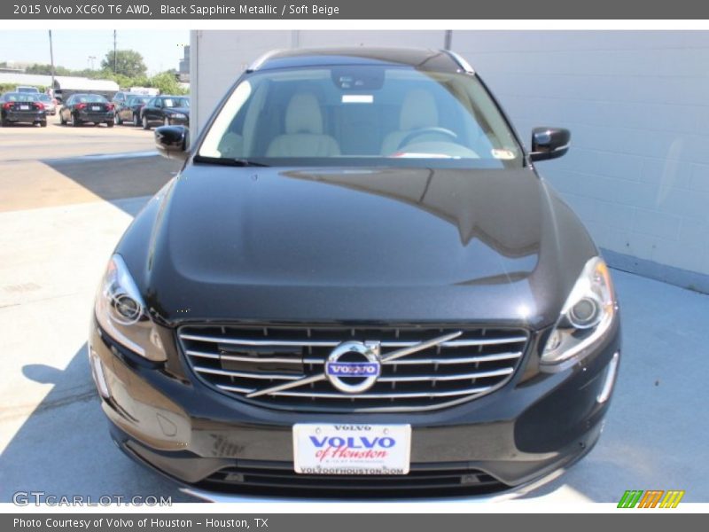 Black Sapphire Metallic / Soft Beige 2015 Volvo XC60 T6 AWD