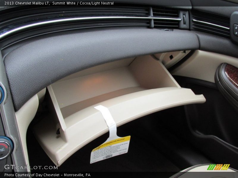 Summit White / Cocoa/Light Neutral 2013 Chevrolet Malibu LT