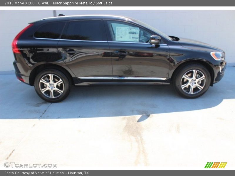 Black Sapphire Metallic / Soft Beige 2015 Volvo XC60 T6 AWD