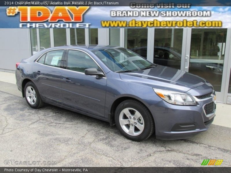 Atlantis Blue Metallic / Jet Black/Titanium 2014 Chevrolet Malibu LS