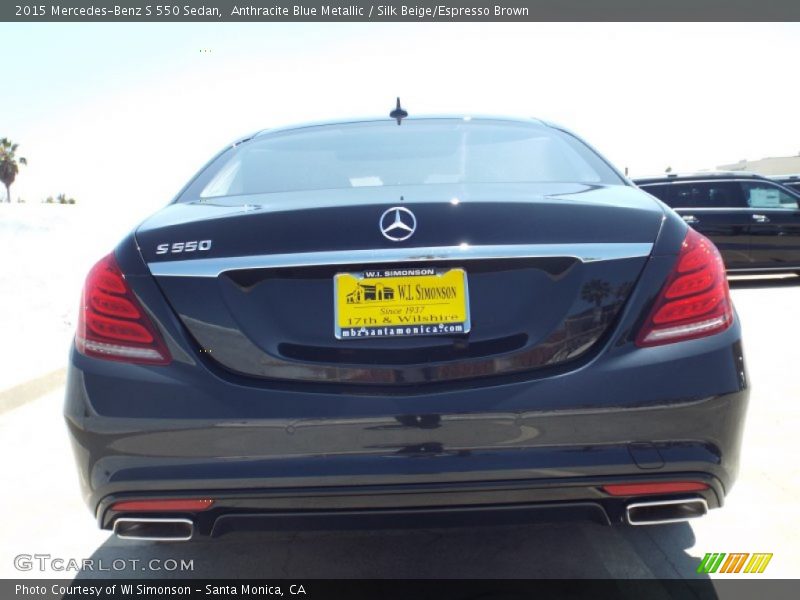 Anthracite Blue Metallic / Silk Beige/Espresso Brown 2015 Mercedes-Benz S 550 Sedan