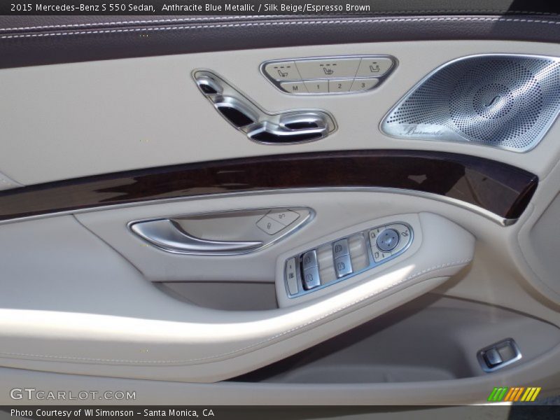 Anthracite Blue Metallic / Silk Beige/Espresso Brown 2015 Mercedes-Benz S 550 Sedan
