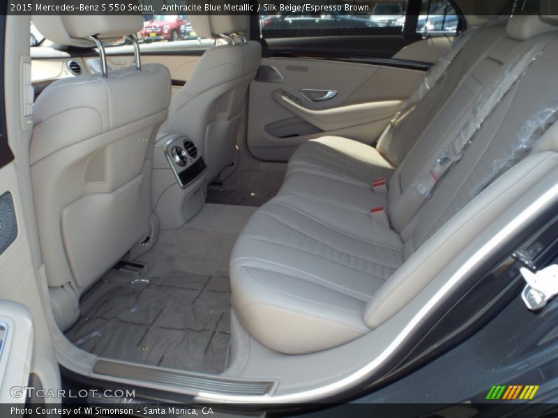 Anthracite Blue Metallic / Silk Beige/Espresso Brown 2015 Mercedes-Benz S 550 Sedan