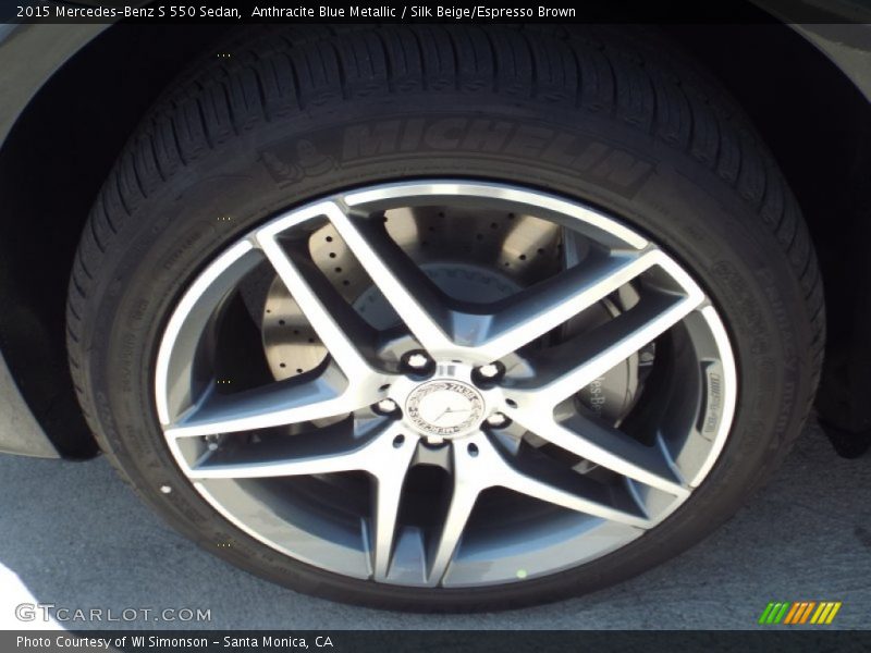 Anthracite Blue Metallic / Silk Beige/Espresso Brown 2015 Mercedes-Benz S 550 Sedan