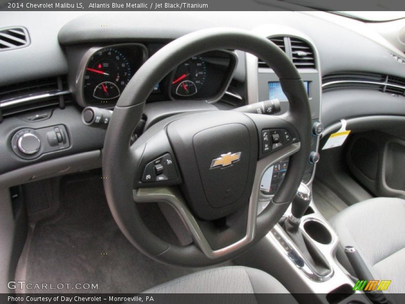 Atlantis Blue Metallic / Jet Black/Titanium 2014 Chevrolet Malibu LS