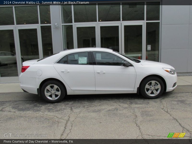 Summit White / Jet Black/Titanium 2014 Chevrolet Malibu LS