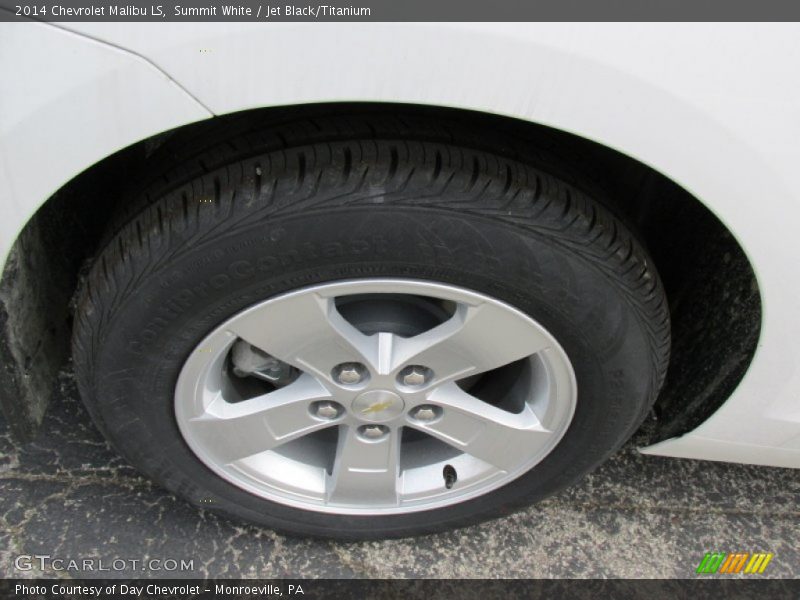 Summit White / Jet Black/Titanium 2014 Chevrolet Malibu LS