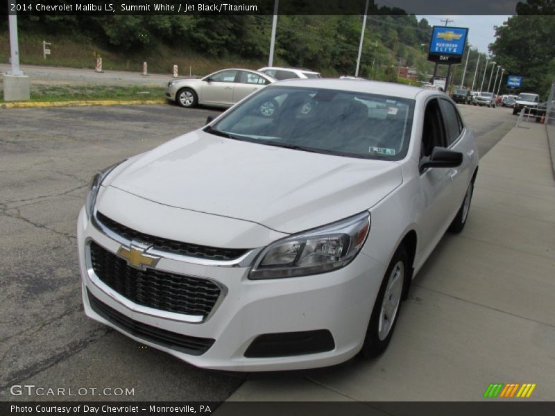 Summit White / Jet Black/Titanium 2014 Chevrolet Malibu LS