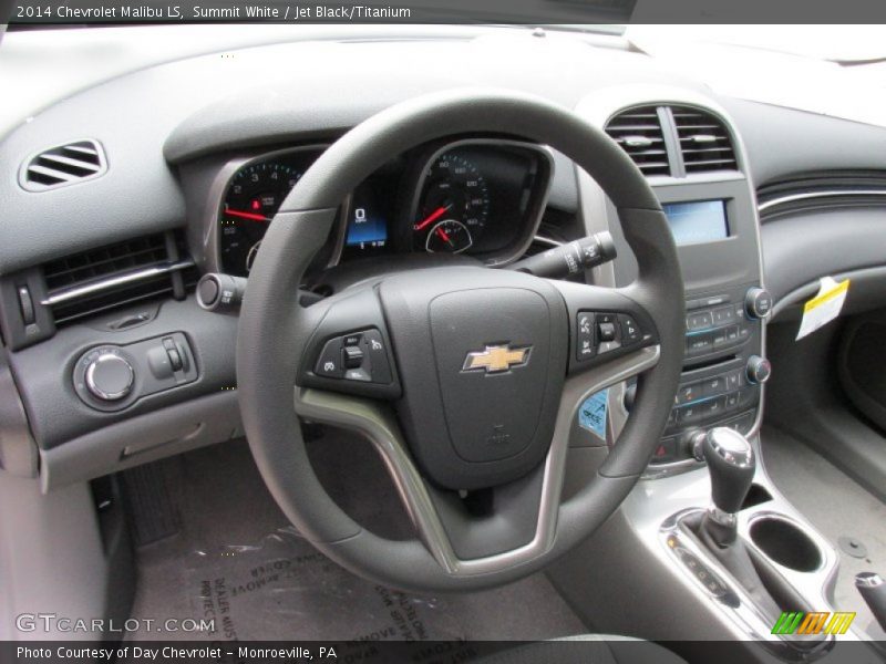 Summit White / Jet Black/Titanium 2014 Chevrolet Malibu LS