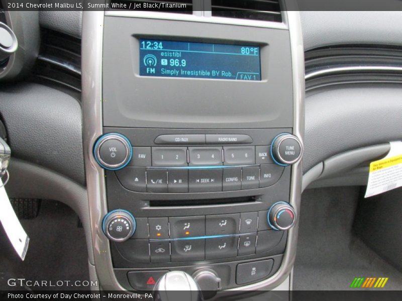 Summit White / Jet Black/Titanium 2014 Chevrolet Malibu LS