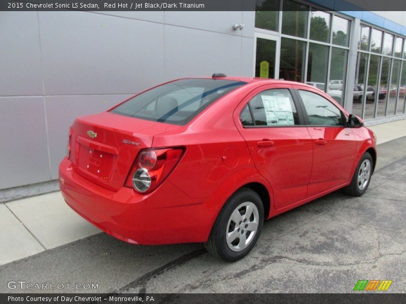 Red Hot / Jet Black/Dark Titanium 2015 Chevrolet Sonic LS Sedan