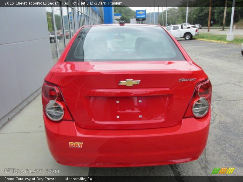 Red Hot / Jet Black/Dark Titanium 2015 Chevrolet Sonic LS Sedan