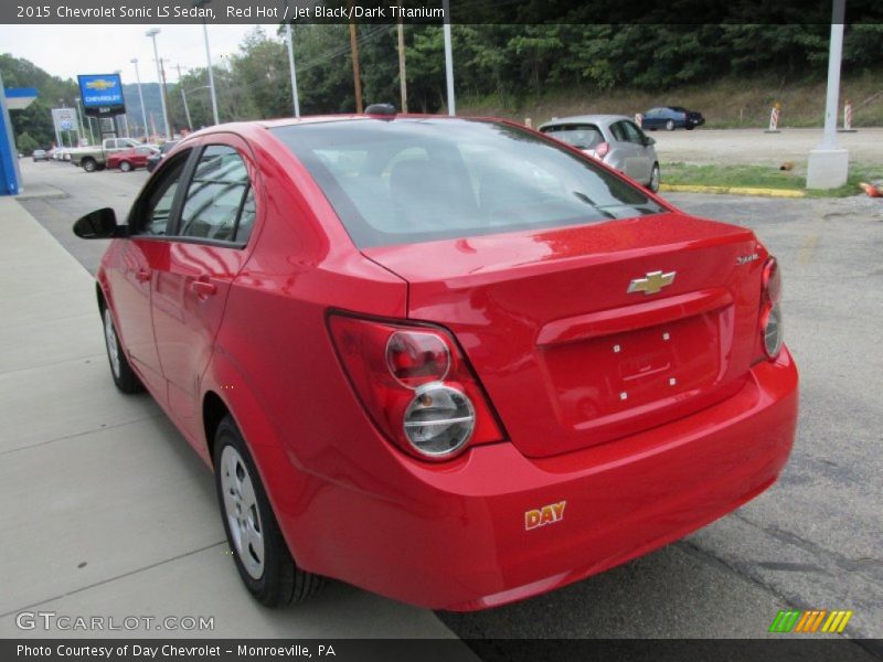 Red Hot / Jet Black/Dark Titanium 2015 Chevrolet Sonic LS Sedan