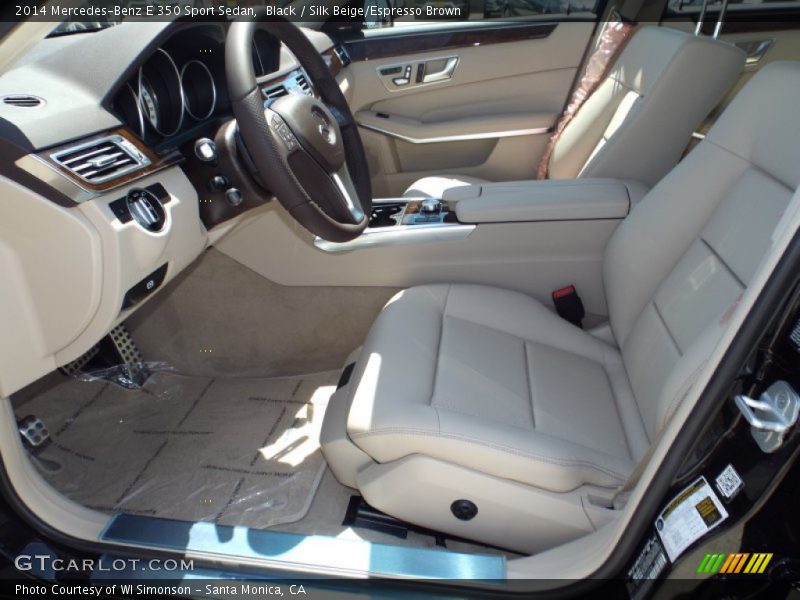 Black / Silk Beige/Espresso Brown 2014 Mercedes-Benz E 350 Sport Sedan