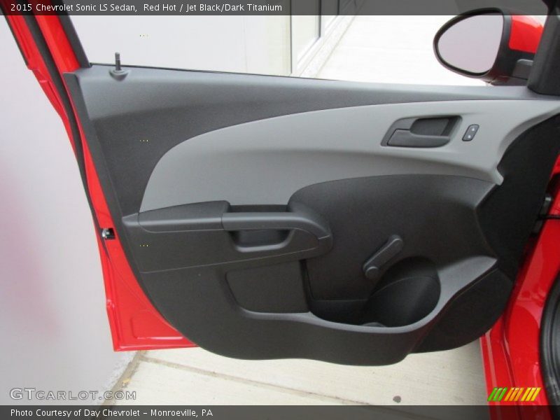Red Hot / Jet Black/Dark Titanium 2015 Chevrolet Sonic LS Sedan