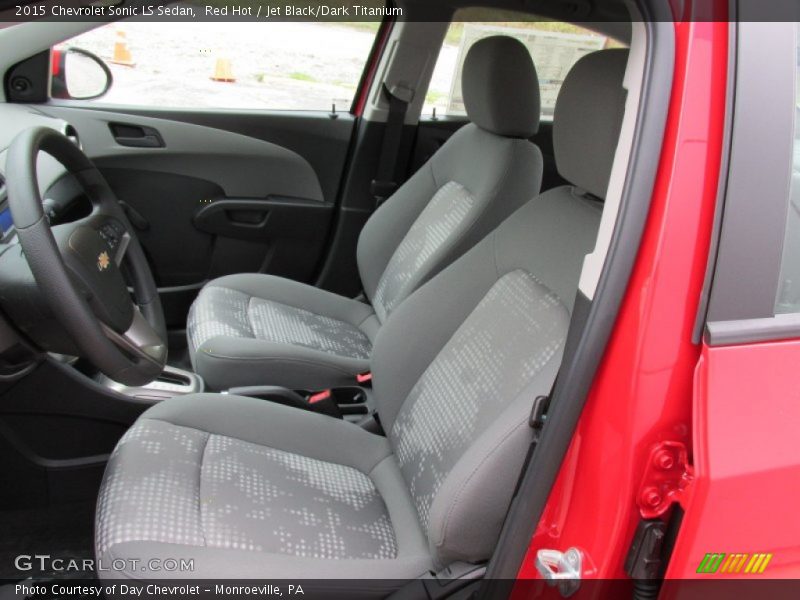 Red Hot / Jet Black/Dark Titanium 2015 Chevrolet Sonic LS Sedan