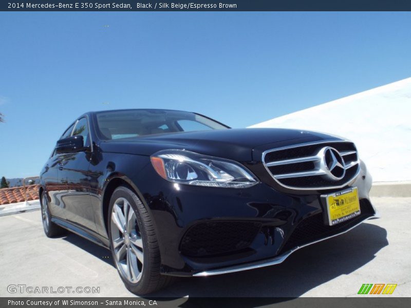 Black / Silk Beige/Espresso Brown 2014 Mercedes-Benz E 350 Sport Sedan