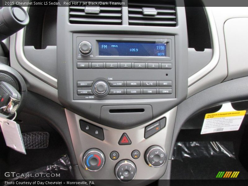 Red Hot / Jet Black/Dark Titanium 2015 Chevrolet Sonic LS Sedan