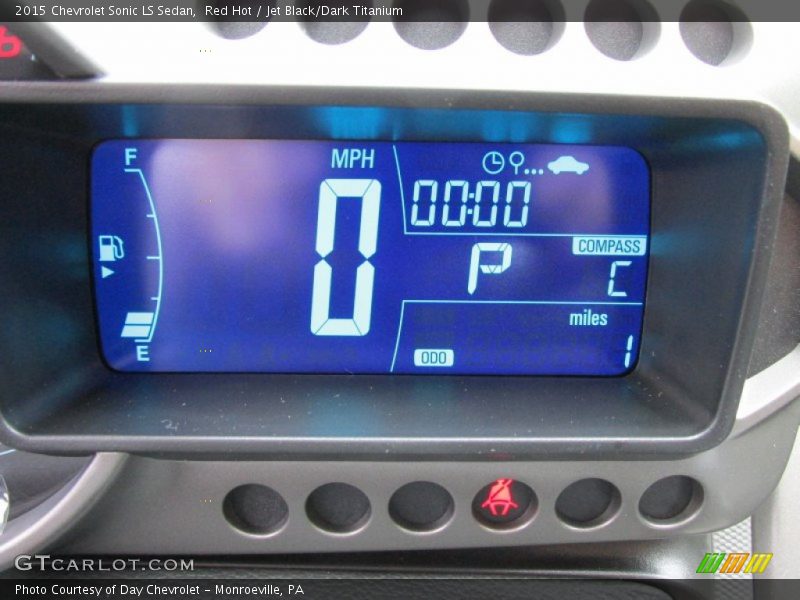 Red Hot / Jet Black/Dark Titanium 2015 Chevrolet Sonic LS Sedan