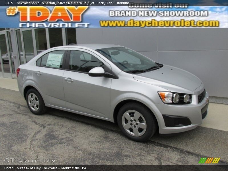 Silver Ice Metallic / Jet Black/Dark Titanium 2015 Chevrolet Sonic LS Sedan