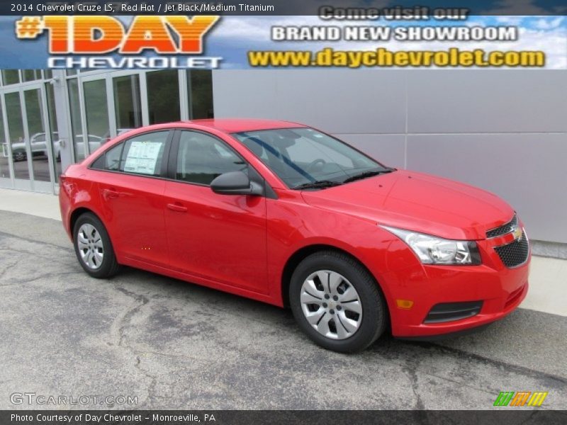 Red Hot / Jet Black/Medium Titanium 2014 Chevrolet Cruze LS