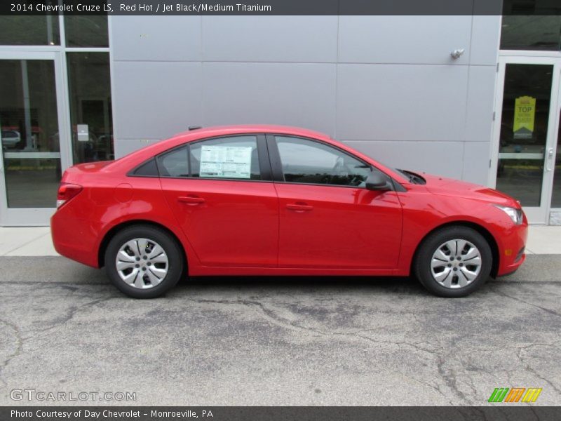 Red Hot / Jet Black/Medium Titanium 2014 Chevrolet Cruze LS