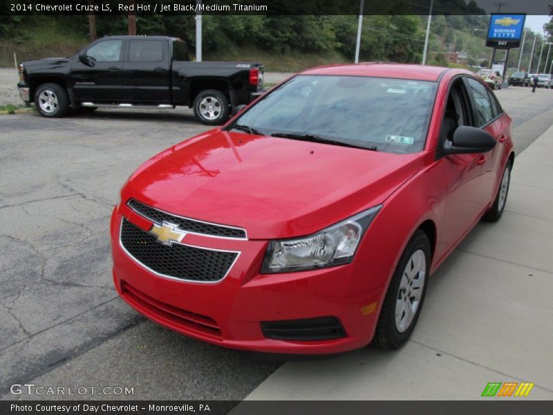 Red Hot / Jet Black/Medium Titanium 2014 Chevrolet Cruze LS