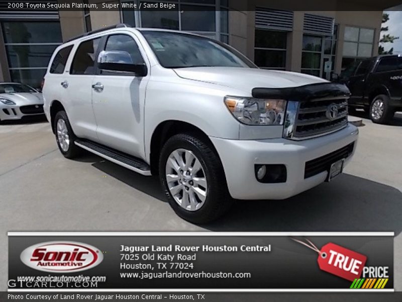 Super White / Sand Beige 2008 Toyota Sequoia Platinum