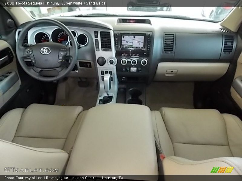 Super White / Sand Beige 2008 Toyota Sequoia Platinum