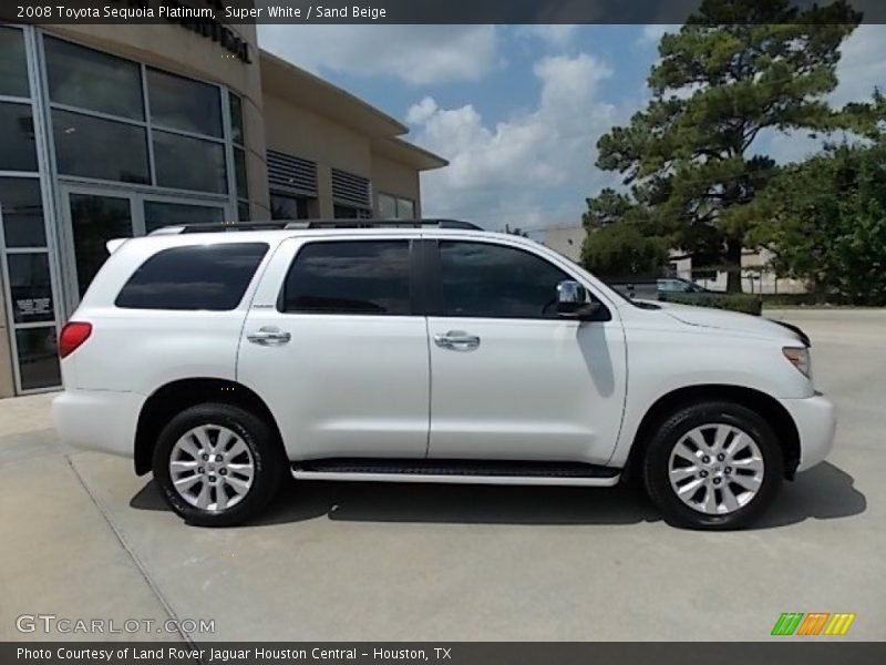 Super White / Sand Beige 2008 Toyota Sequoia Platinum