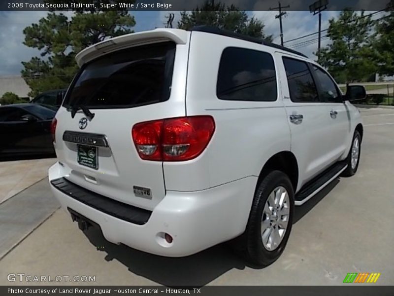 Super White / Sand Beige 2008 Toyota Sequoia Platinum