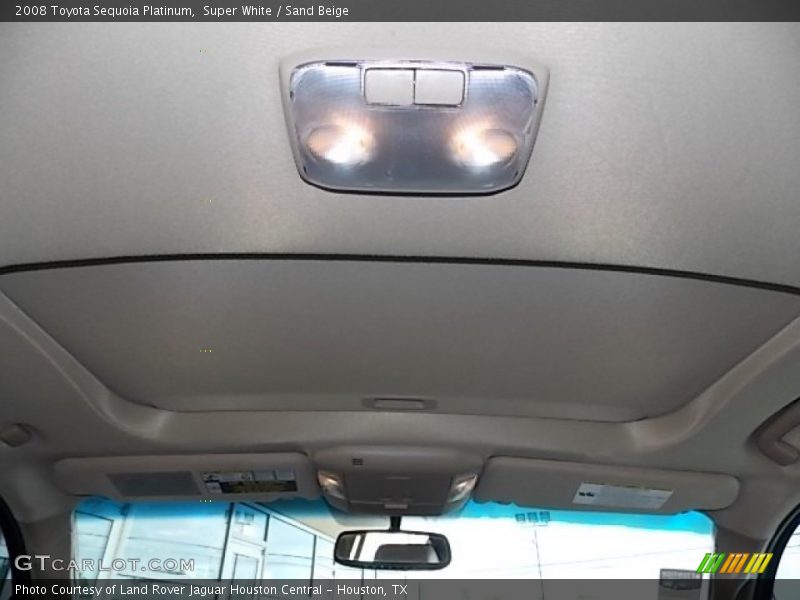 Super White / Sand Beige 2008 Toyota Sequoia Platinum