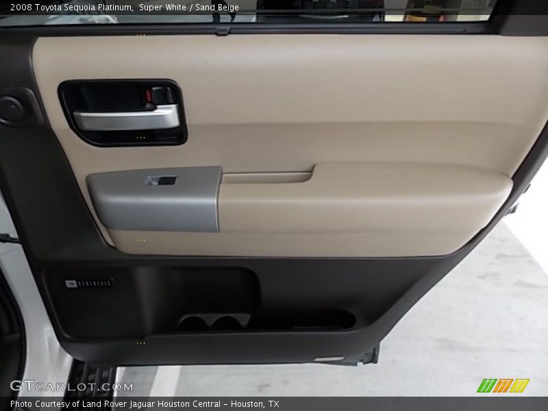 Super White / Sand Beige 2008 Toyota Sequoia Platinum