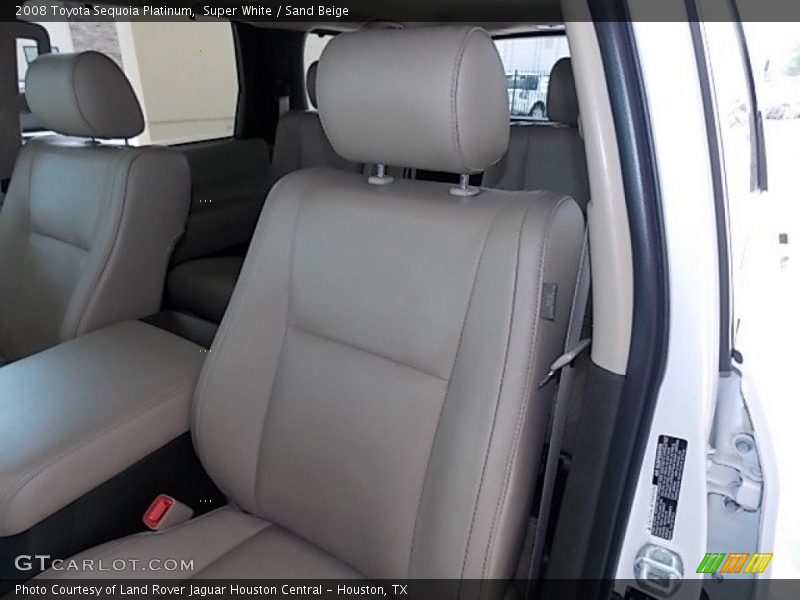Super White / Sand Beige 2008 Toyota Sequoia Platinum