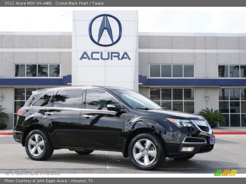 Crystal Black Pearl / Taupe 2012 Acura MDX SH-AWD