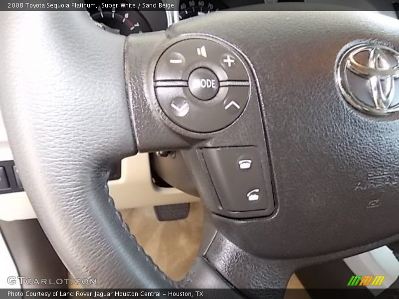 Super White / Sand Beige 2008 Toyota Sequoia Platinum
