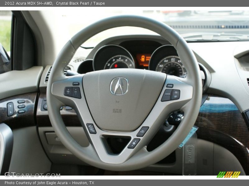Crystal Black Pearl / Taupe 2012 Acura MDX SH-AWD