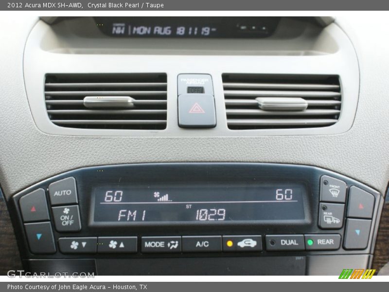 Crystal Black Pearl / Taupe 2012 Acura MDX SH-AWD