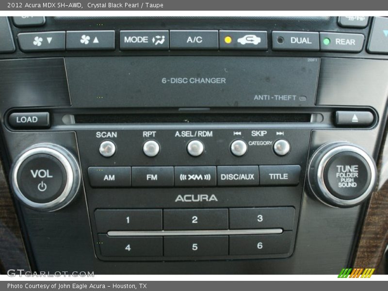 Crystal Black Pearl / Taupe 2012 Acura MDX SH-AWD