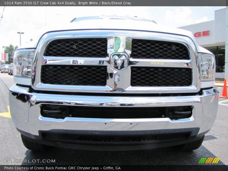 Bright White / Black/Diesel Gray 2014 Ram 3500 SLT Crew Cab 4x4 Dually