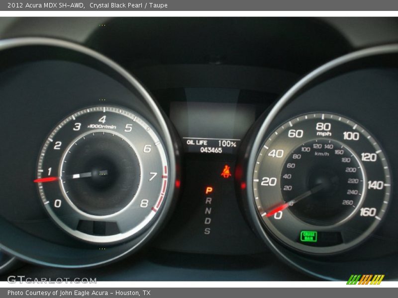 Crystal Black Pearl / Taupe 2012 Acura MDX SH-AWD