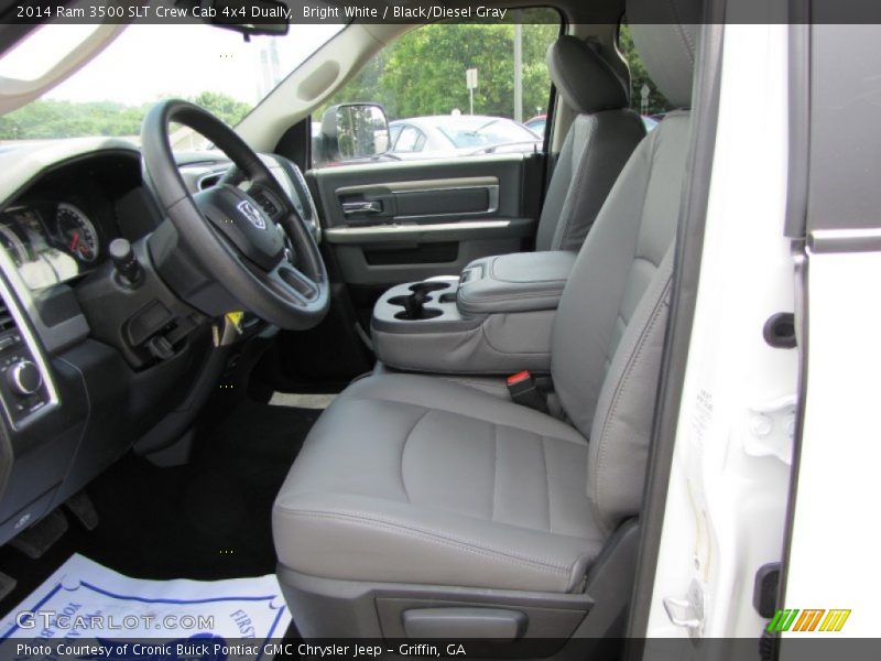 Bright White / Black/Diesel Gray 2014 Ram 3500 SLT Crew Cab 4x4 Dually