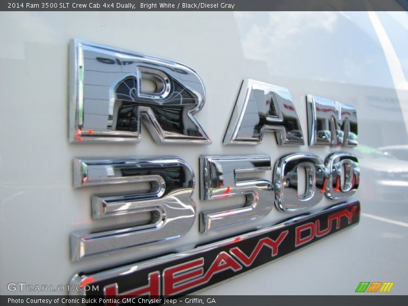 Bright White / Black/Diesel Gray 2014 Ram 3500 SLT Crew Cab 4x4 Dually