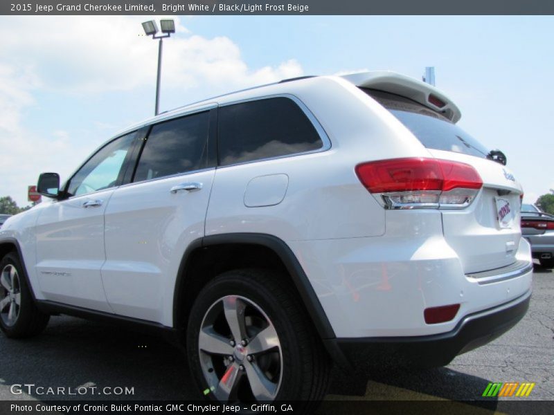 Bright White / Black/Light Frost Beige 2015 Jeep Grand Cherokee Limited