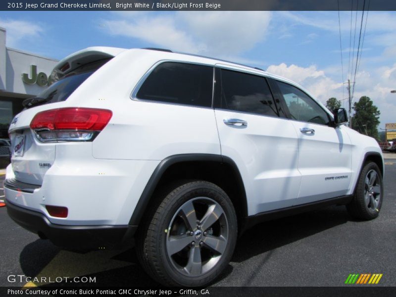 Bright White / Black/Light Frost Beige 2015 Jeep Grand Cherokee Limited