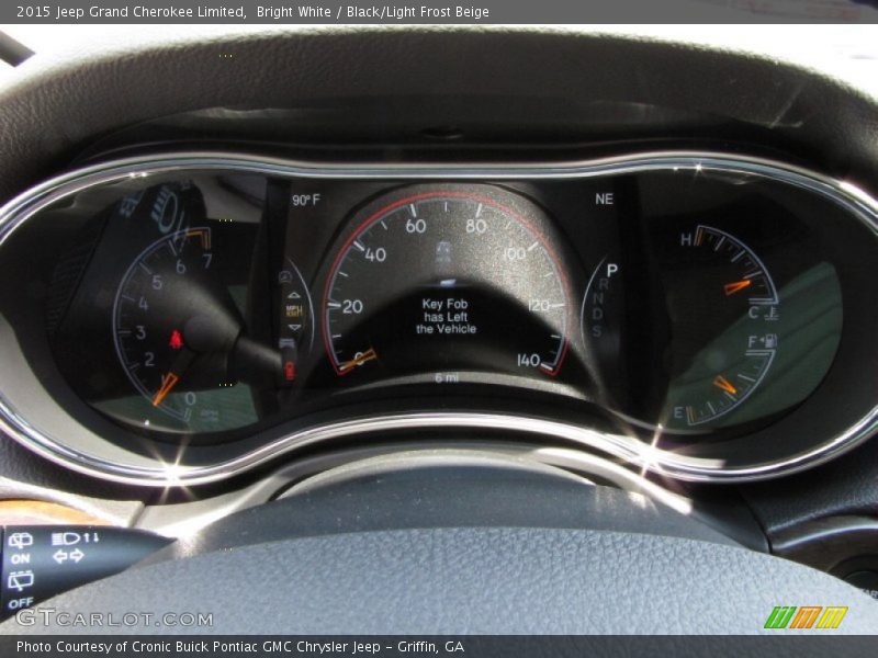 Bright White / Black/Light Frost Beige 2015 Jeep Grand Cherokee Limited