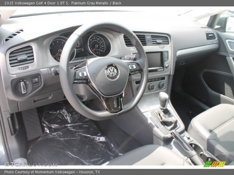 Platinum Gray Metallic / Black 2015 Volkswagen Golf 4 Door 1.8T S