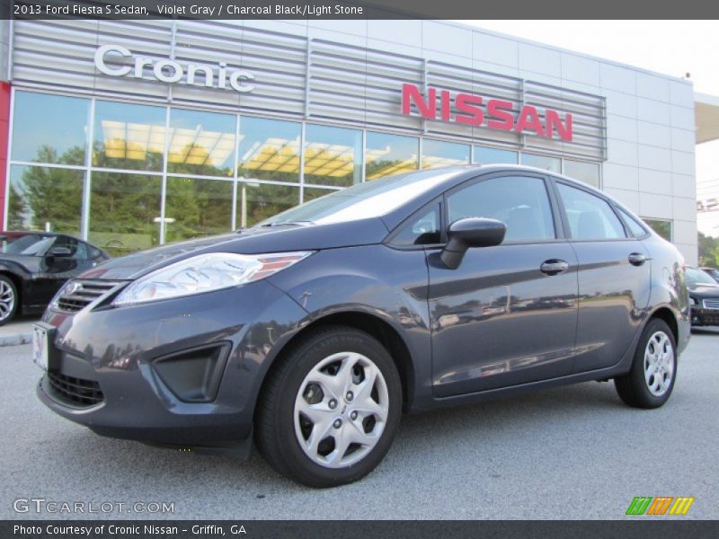 Violet Gray / Charcoal Black/Light Stone 2013 Ford Fiesta S Sedan