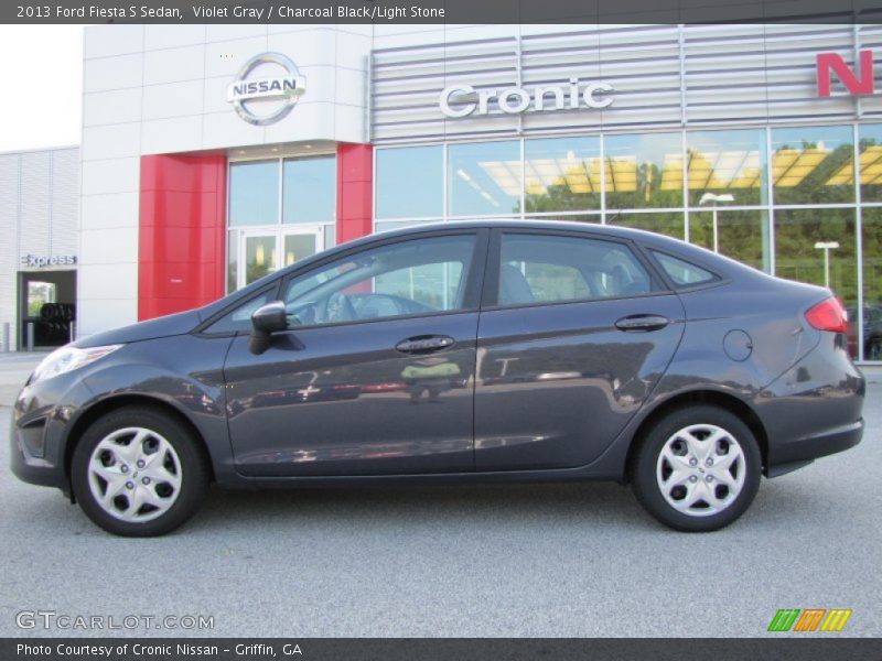 Violet Gray / Charcoal Black/Light Stone 2013 Ford Fiesta S Sedan